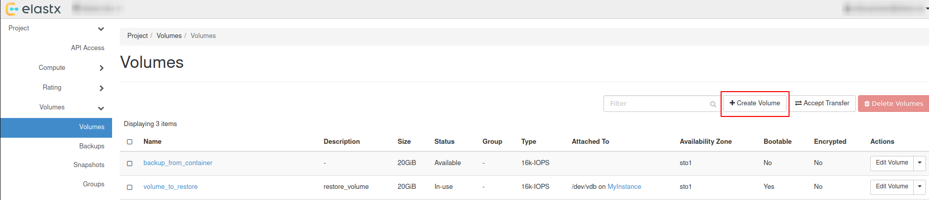Status-create-volume